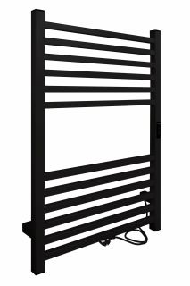 Полотенцесушитель электрический Indigo Attic LСLATCE80-40BRRt с таймером 80x40 см чёрный муар